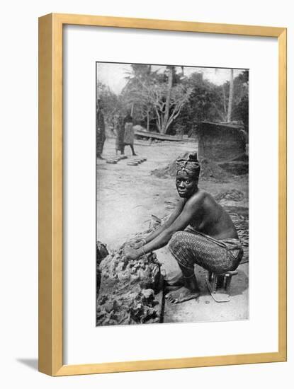 A Gold Coast Potter and Her Clay, Ghana, West Africa, 1922-PA McCann-Framed Giclee Print