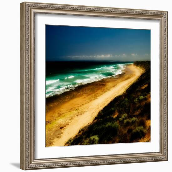 A Golden Beach in Australia-Trigger Image-Framed Photographic Print