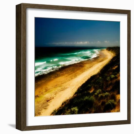 A Golden Beach in Australia-Trigger Image-Framed Photographic Print