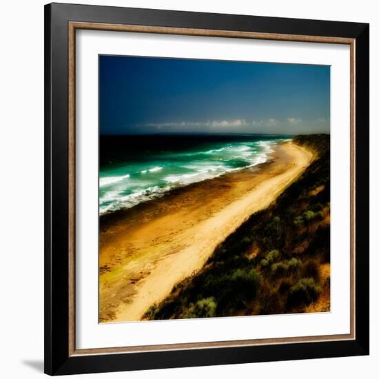 A Golden Beach in Australia-Trigger Image-Framed Photographic Print