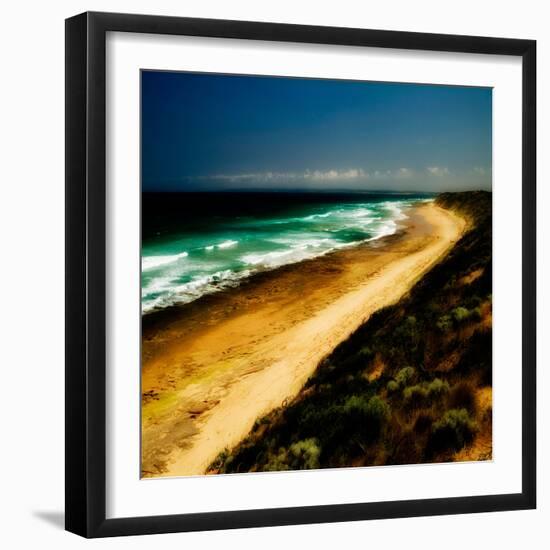 A Golden Beach in Australia-Trigger Image-Framed Photographic Print