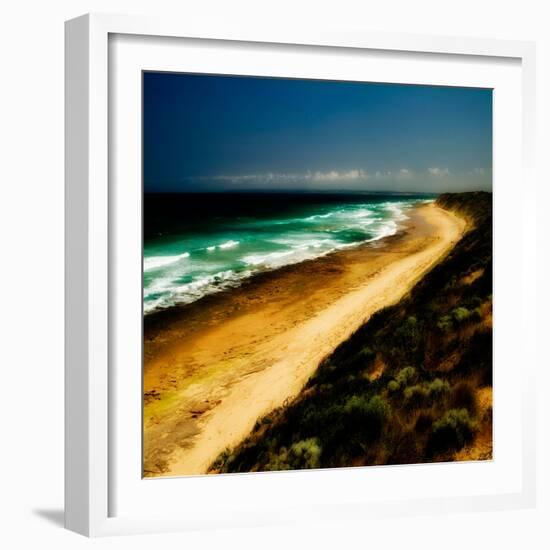 A Golden Beach in Australia-Trigger Image-Framed Photographic Print