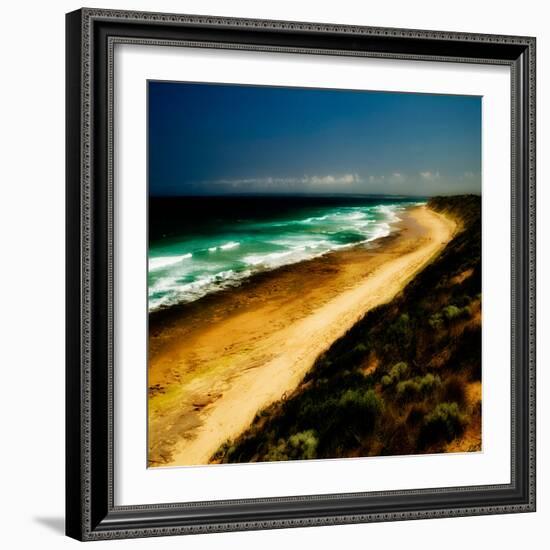 A Golden Beach in Australia-Trigger Image-Framed Photographic Print