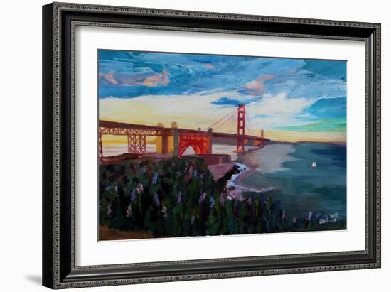 A Golden Gate Bridge Evening from Presidio-Markus Bleichner-Framed Art Print