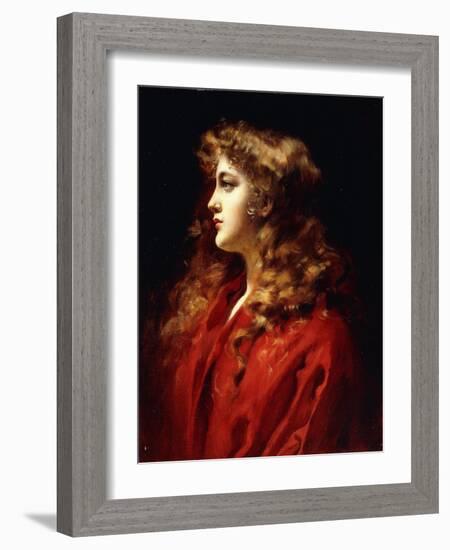 A Golden Haired Beauty-Leopold Schmutzler-Framed Giclee Print