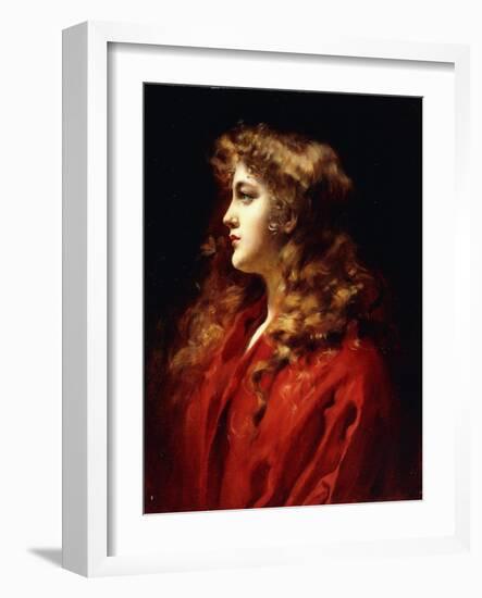 A Golden Haired Beauty-Leopold Schmutzler-Framed Giclee Print