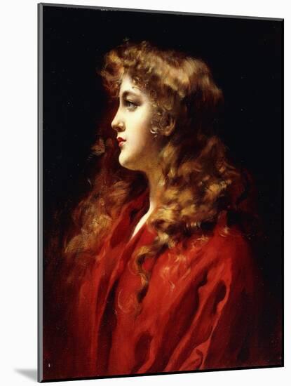 A Golden Haired Beauty-Leopold Schmutzler-Mounted Giclee Print