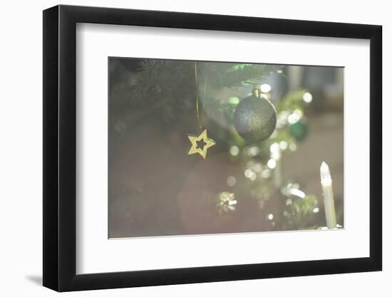 A Golden Star on the Christmas Tree-Petra Daisenberger-Framed Photographic Print