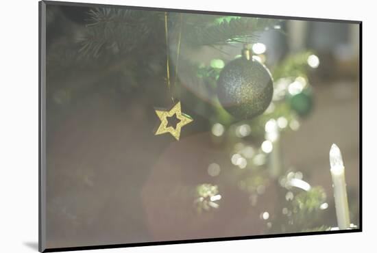 A Golden Star on the Christmas Tree-Petra Daisenberger-Mounted Photographic Print