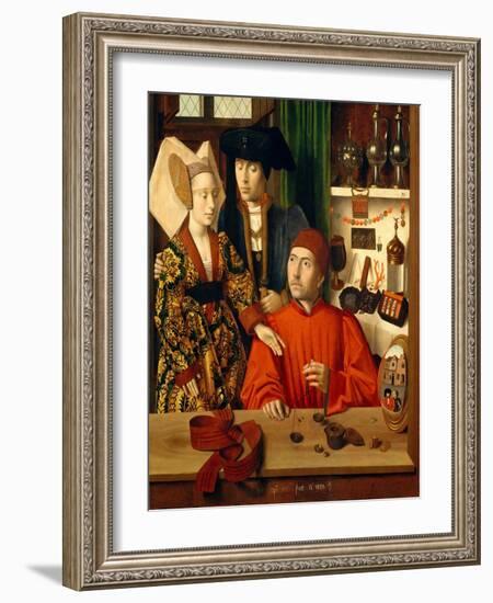 A Goldsmith in his Shop, 1449-Petrus Christus-Framed Giclee Print