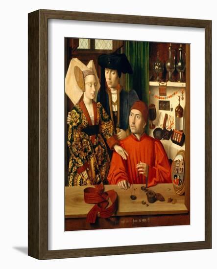 A Goldsmith in his Shop, 1449-Petrus Christus-Framed Giclee Print