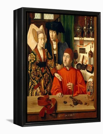 A Goldsmith in his Shop, 1449-Petrus Christus-Framed Premier Image Canvas