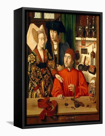 A Goldsmith in his Shop, 1449-Petrus Christus-Framed Premier Image Canvas