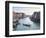 A Gondola Crossing the Grand Canal, Venice, UNESCO World Heritage Site, Veneto, Italy, Europe-Amanda Hall-Framed Photographic Print