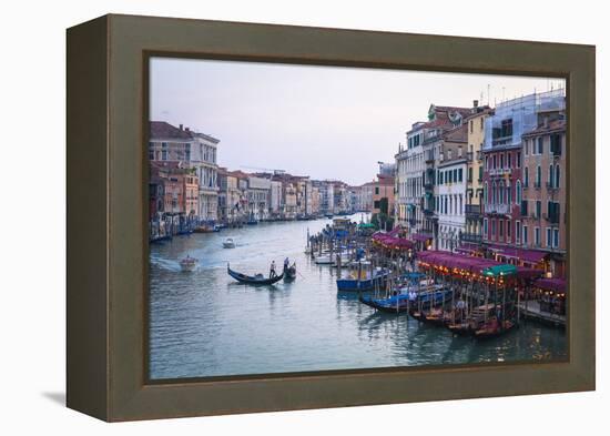 A Gondola Crossing the Grand Canal, Venice, UNESCO World Heritage Site, Veneto, Italy, Europe-Amanda Hall-Framed Premier Image Canvas