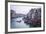 A Gondola Crossing the Grand Canal, Venice, UNESCO World Heritage Site, Veneto, Italy, Europe-Amanda Hall-Framed Photographic Print