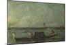 A Gondola on the Lagoon Near Mestre, after 1780-Francesco Guardi-Mounted Giclee Print