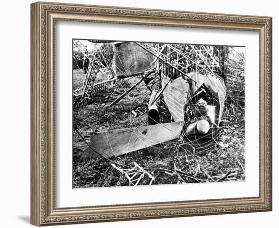 A Gondola, Part of the Wreckage of a German Zeppelin-null-Framed Photographic Print