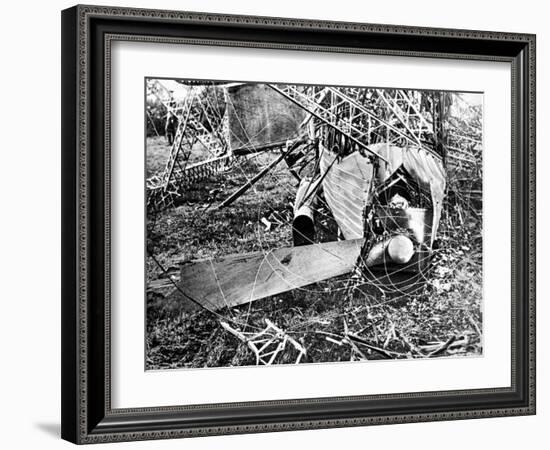 A Gondola, Part of the Wreckage of a German Zeppelin-null-Framed Photographic Print