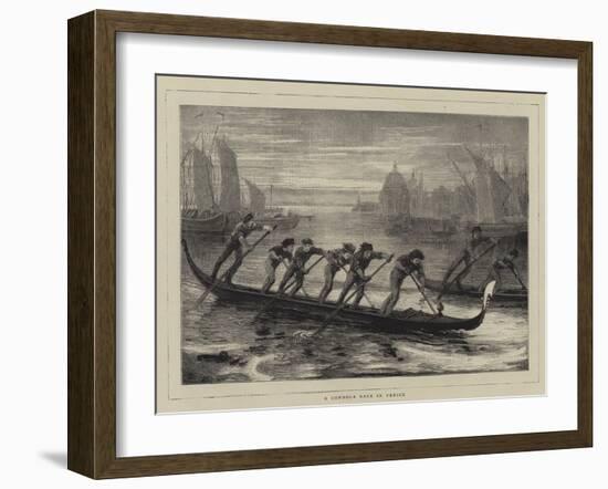 A Gondola Race in Venice-Walter Jenks Morgan-Framed Giclee Print