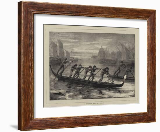 A Gondola Race in Venice-Walter Jenks Morgan-Framed Giclee Print