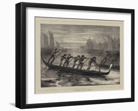 A Gondola Race in Venice-Walter Jenks Morgan-Framed Giclee Print