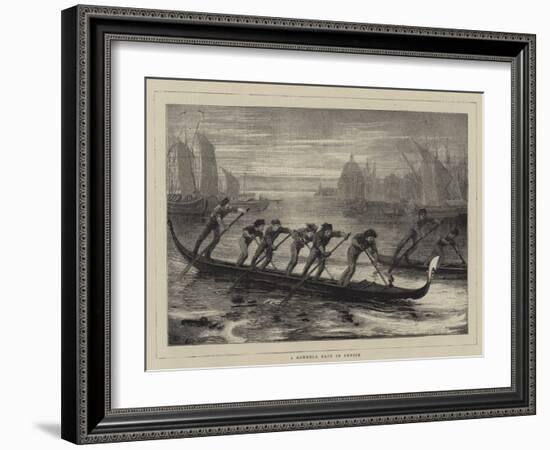 A Gondola Race in Venice-Walter Jenks Morgan-Framed Giclee Print