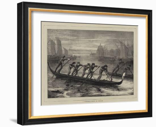 A Gondola Race in Venice-Walter Jenks Morgan-Framed Giclee Print