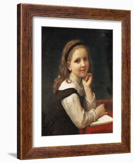 A Good Book, 1868-William Adolphe Bouguereau-Framed Giclee Print