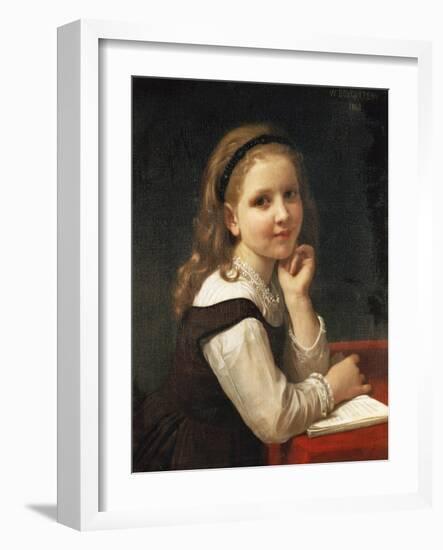 A Good Book, 1868-William Adolphe Bouguereau-Framed Giclee Print