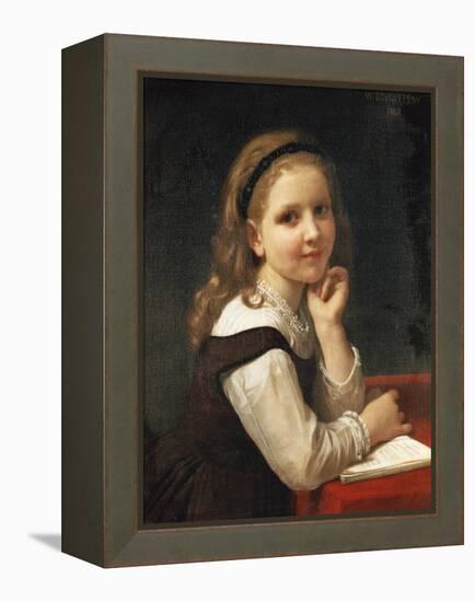 A Good Book, 1868-William Adolphe Bouguereau-Framed Premier Image Canvas