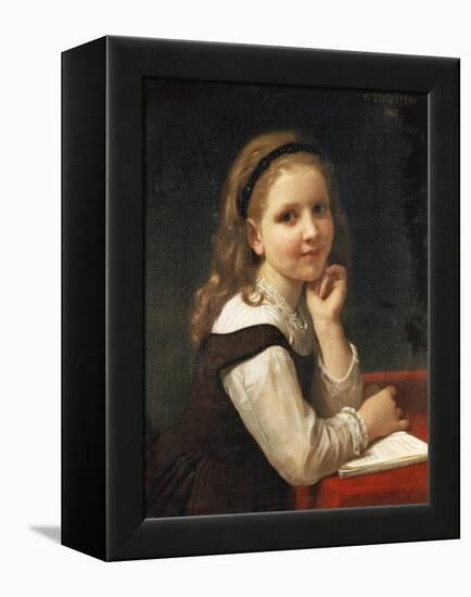 A Good Book, 1868-William Adolphe Bouguereau-Framed Premier Image Canvas