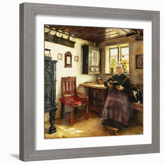 A Good Book, 1899-Anne Marie Hansen-Framed Giclee Print