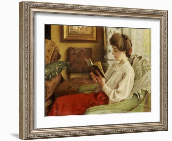 A Good Book, 1905-Paul Fischer-Framed Giclee Print