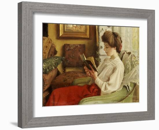 A Good Book, 1905-Paul Fischer-Framed Giclee Print