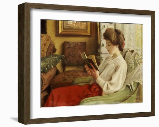 A Good Book, 1905-Paul Fischer-Framed Giclee Print