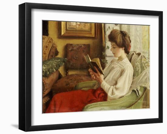 A Good Book, 1905-Paul Fischer-Framed Giclee Print