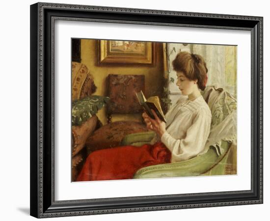 A Good Book, 1905-Paul Fischer-Framed Giclee Print