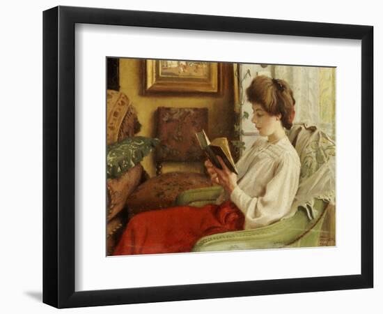 A Good Book, 1905-Paul Fischer-Framed Giclee Print