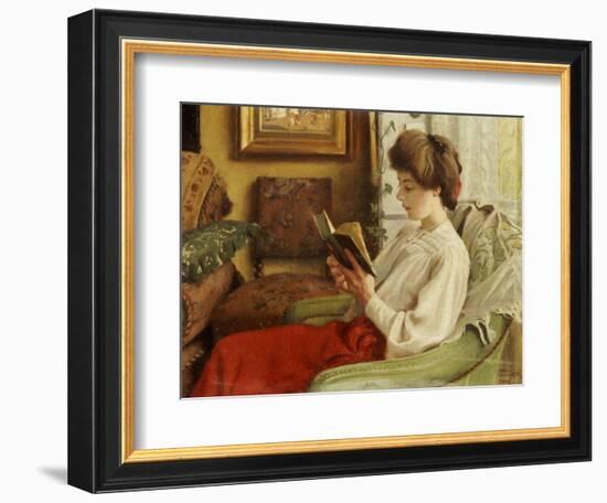 A Good Book, 1905-Paul Fischer-Framed Giclee Print