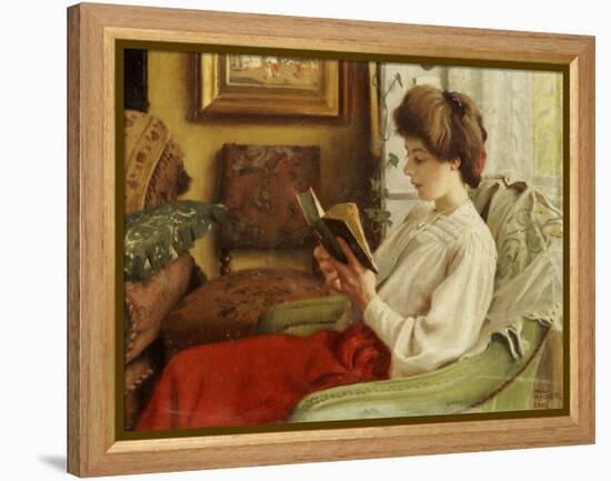 A Good Book, 1905-Paul Fischer-Framed Premier Image Canvas