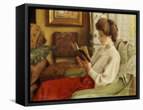 A Good Book, 1905-Paul Fischer-Framed Premier Image Canvas