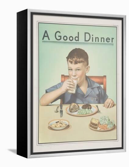 A Good Dinner Poster-null-Framed Premier Image Canvas