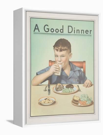 A Good Dinner Poster-null-Framed Premier Image Canvas