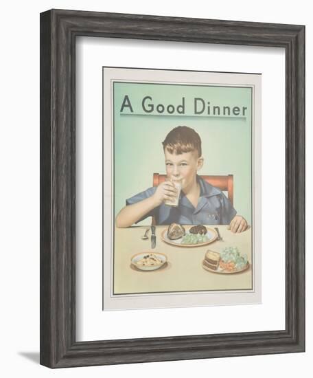 A Good Dinner Poster--Framed Giclee Print