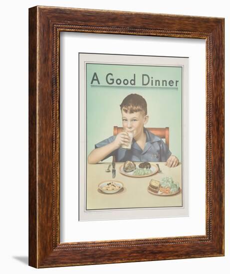 A Good Dinner Poster-null-Framed Giclee Print