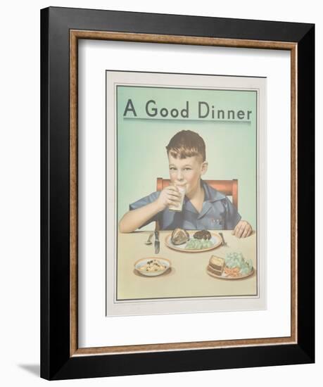 A Good Dinner Poster-null-Framed Giclee Print