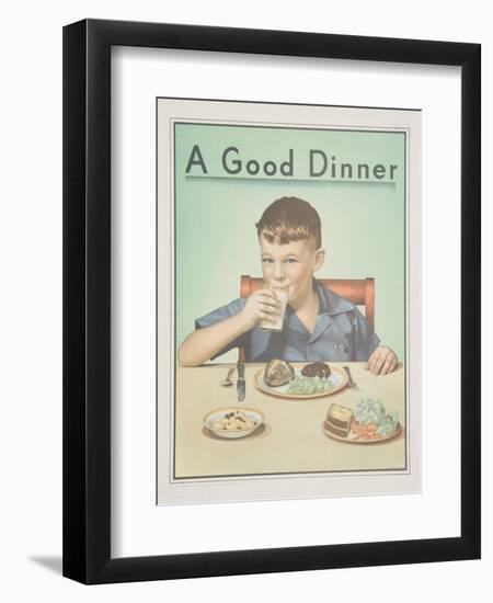 A Good Dinner Poster-null-Framed Giclee Print