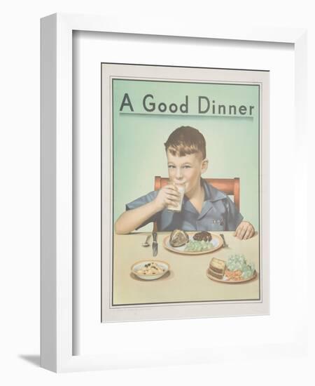 A Good Dinner Poster-null-Framed Giclee Print