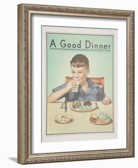 A Good Dinner Poster-null-Framed Giclee Print